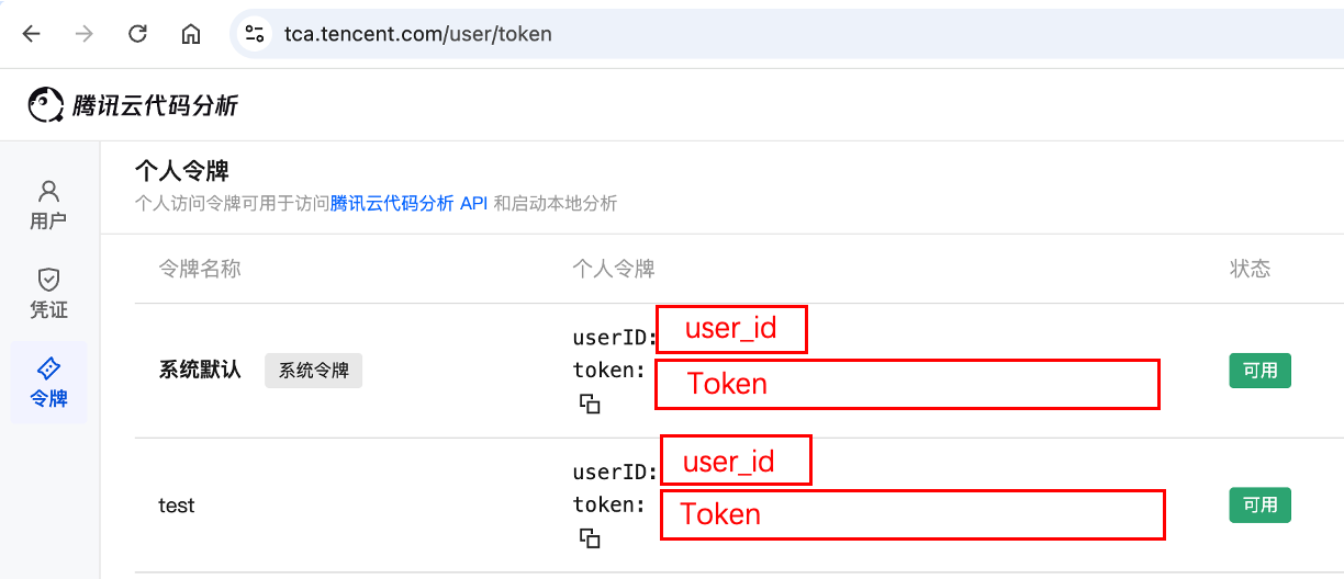API 访问令牌